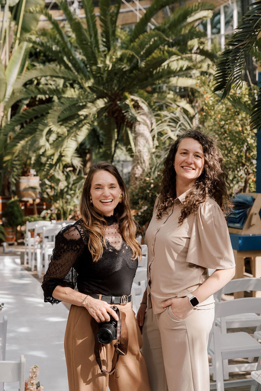 Rosella and Meral Soydas, cruise wedding planner and destination photographer, on board together