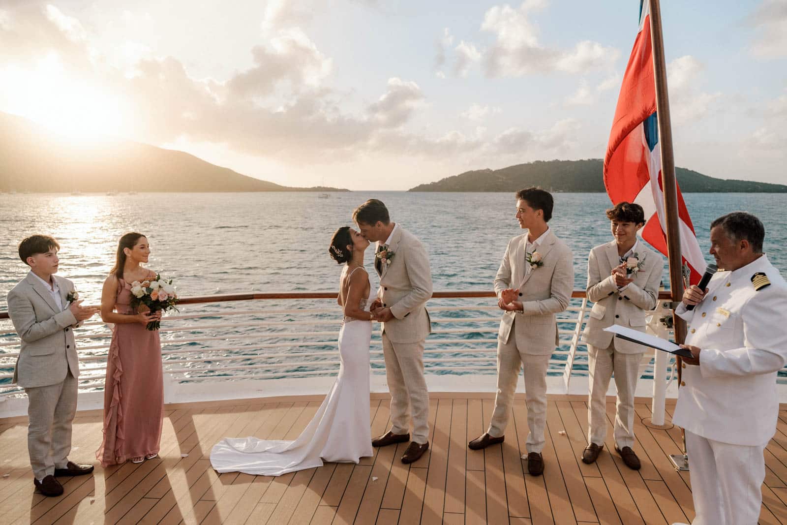 Private yacht wedding, photographed by Meral Soydas